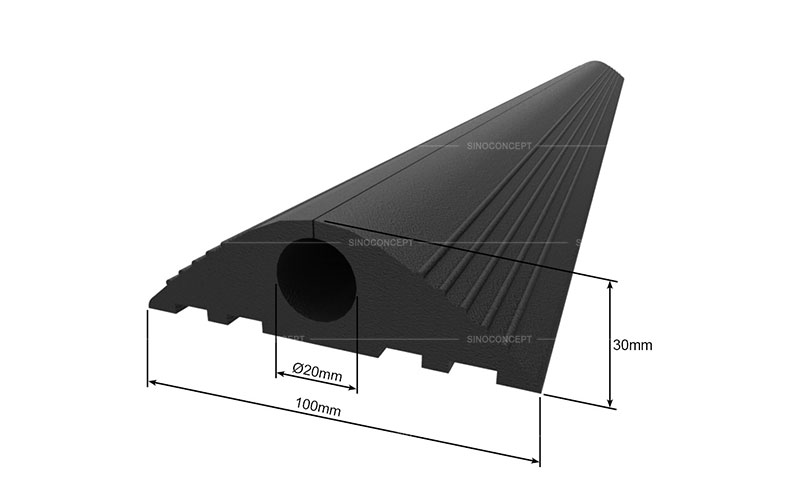 View of base details for 750mm reflective safety cone made of orange PVC as a temporary traffic management equipment