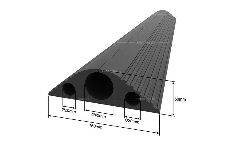 View of base details for 750mm reflective safety cone made of orange PVC as a temporary traffic management equipment