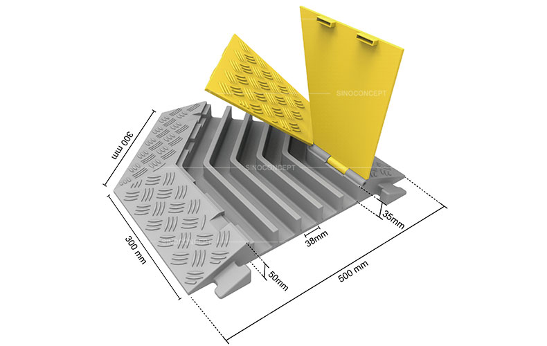 View of base details for 750mm reflective safety cone made of orange PVC as a temporary traffic management equipment