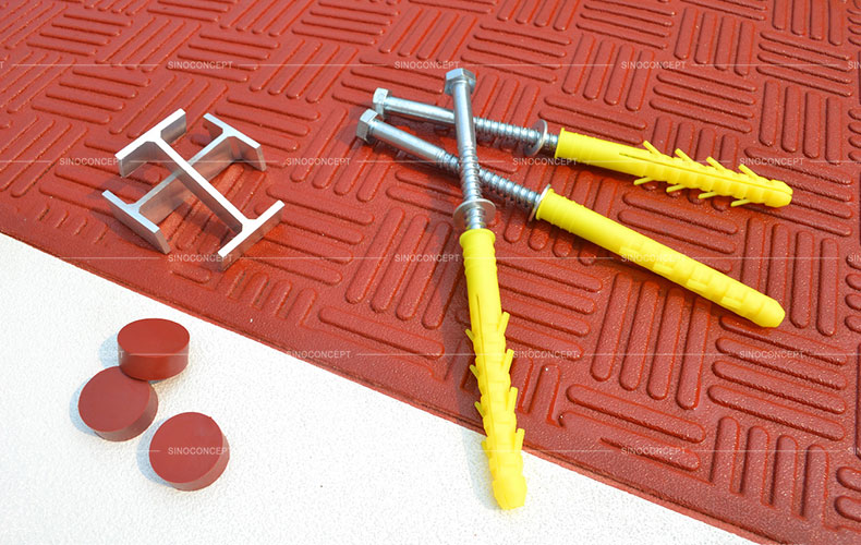 View of base details for 750mm reflective safety cone made of orange PVC as a temporary traffic management equipment