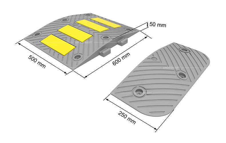 View of base details for 750mm reflective safety cone made of orange PVC as a temporary traffic management equipment