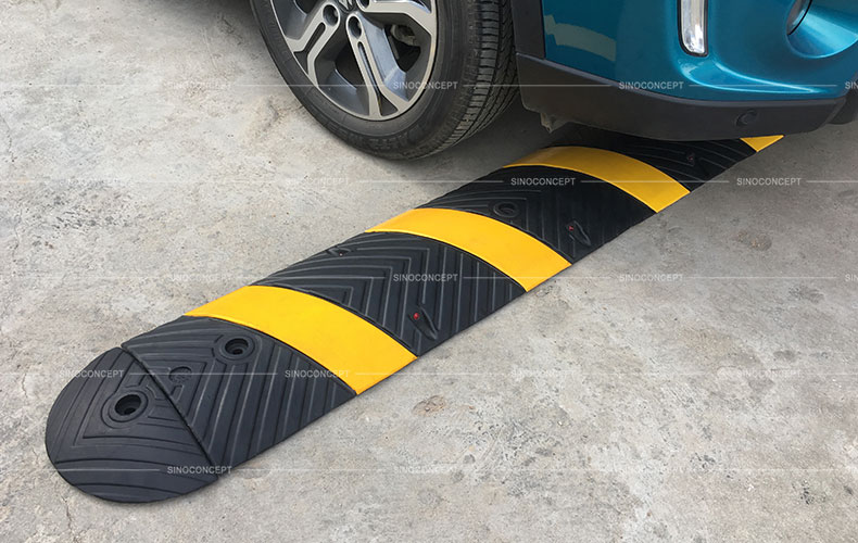 View of base details for 750mm reflective safety cone made of orange PVC as a temporary traffic management equipment