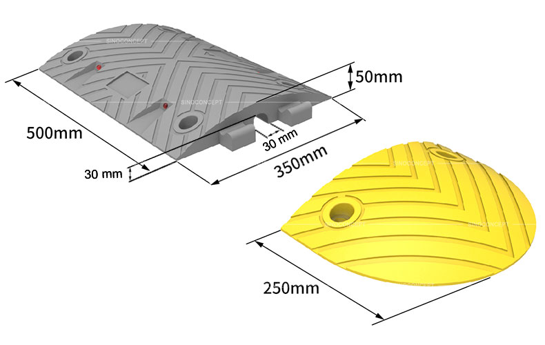 View of base details for 750mm reflective safety cone made of orange PVC as a temporary traffic management equipment