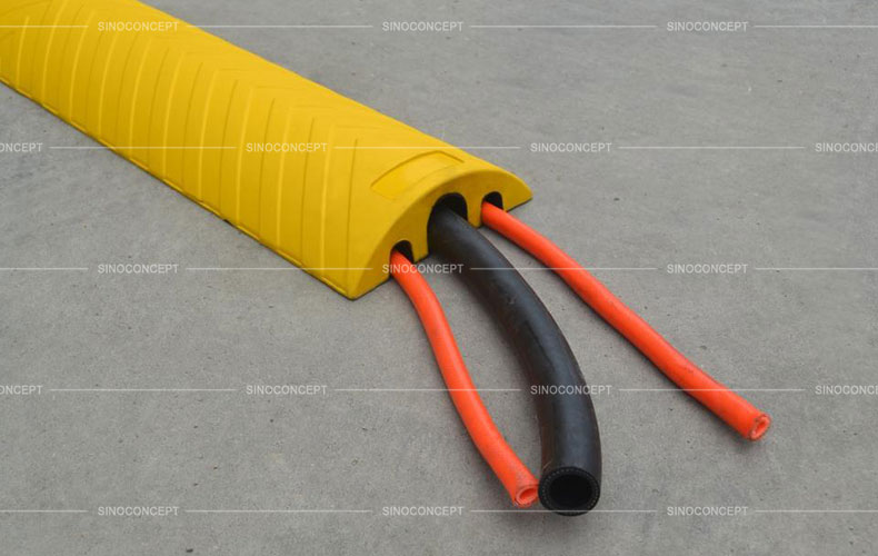 View of base details for 750mm reflective safety cone made of orange PVC as a temporary traffic management equipment